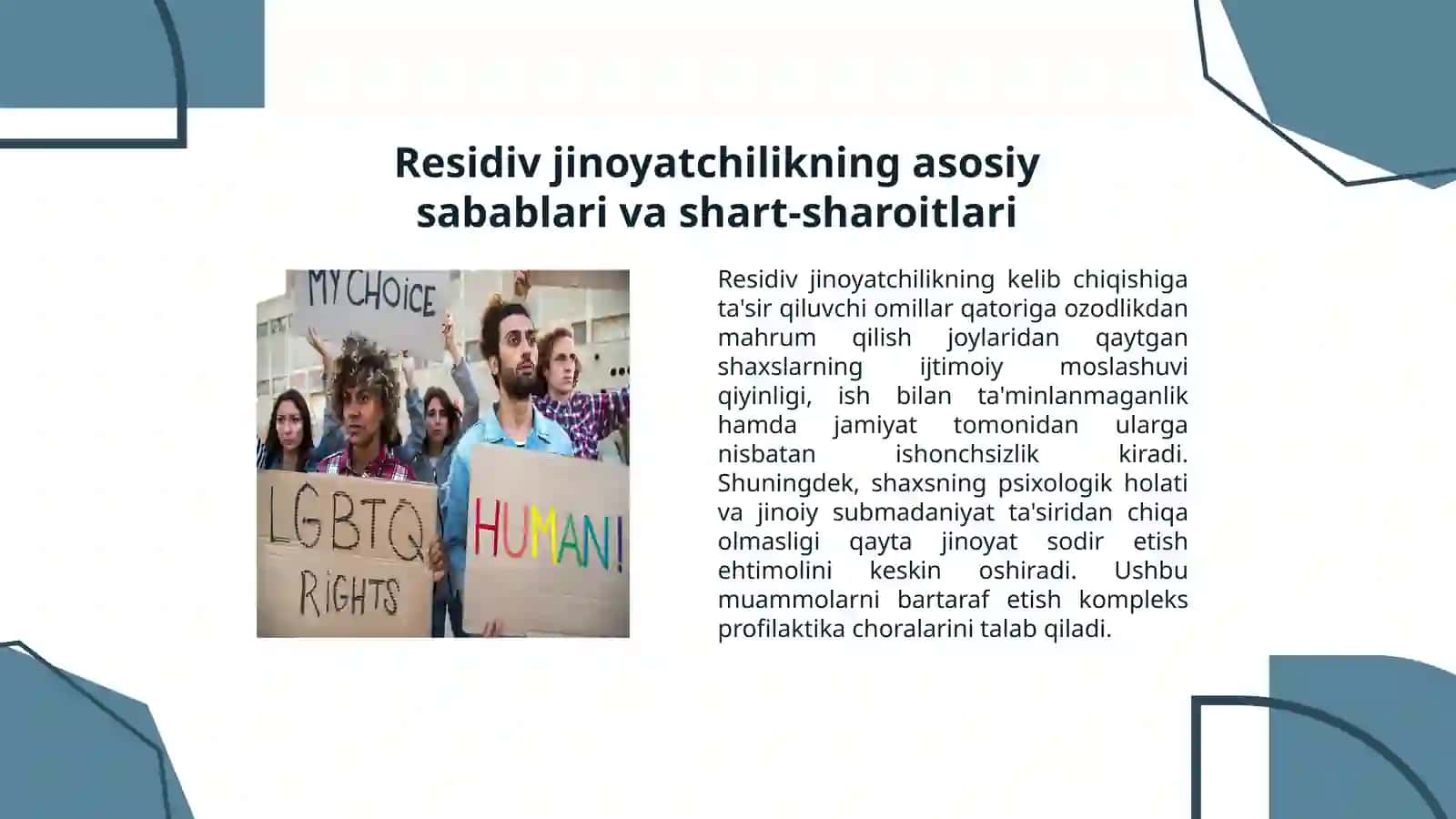 Residiv jinoyatchilikning mazmun-mohiyati va asosiy xususiyatlari 4