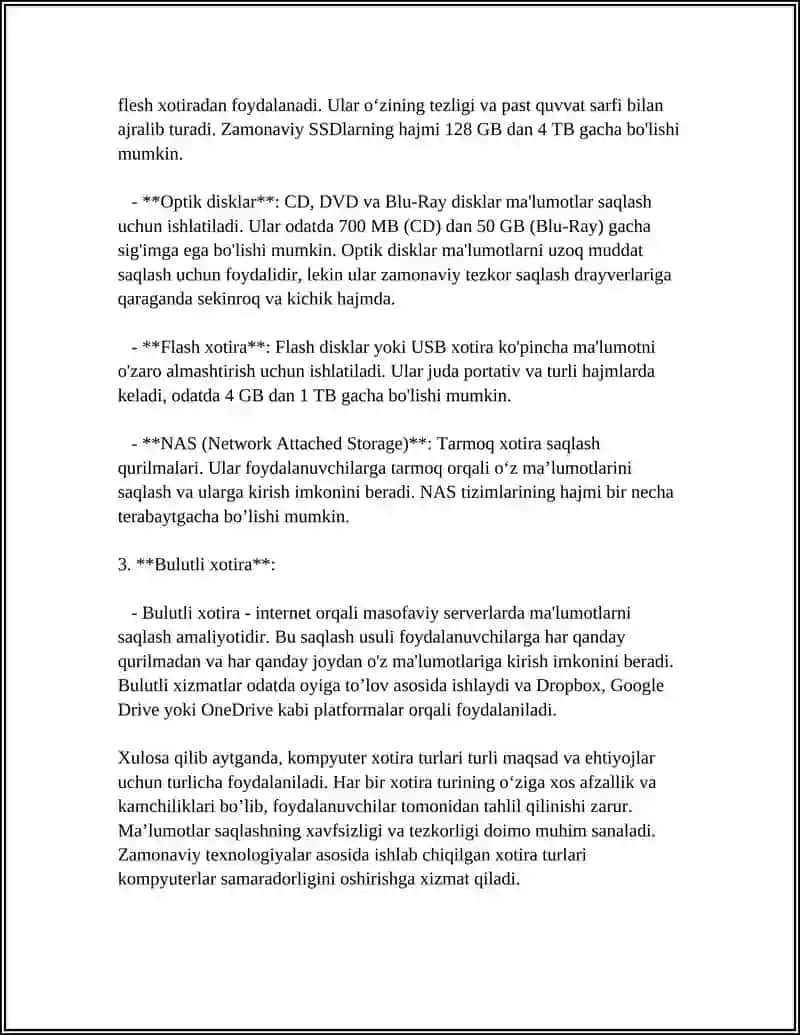 AVTOMATLASHTIRISHNING MPLI VOSITALARIDA QO‘LLANILADIGAN XOTIRA KURILMALARI 4