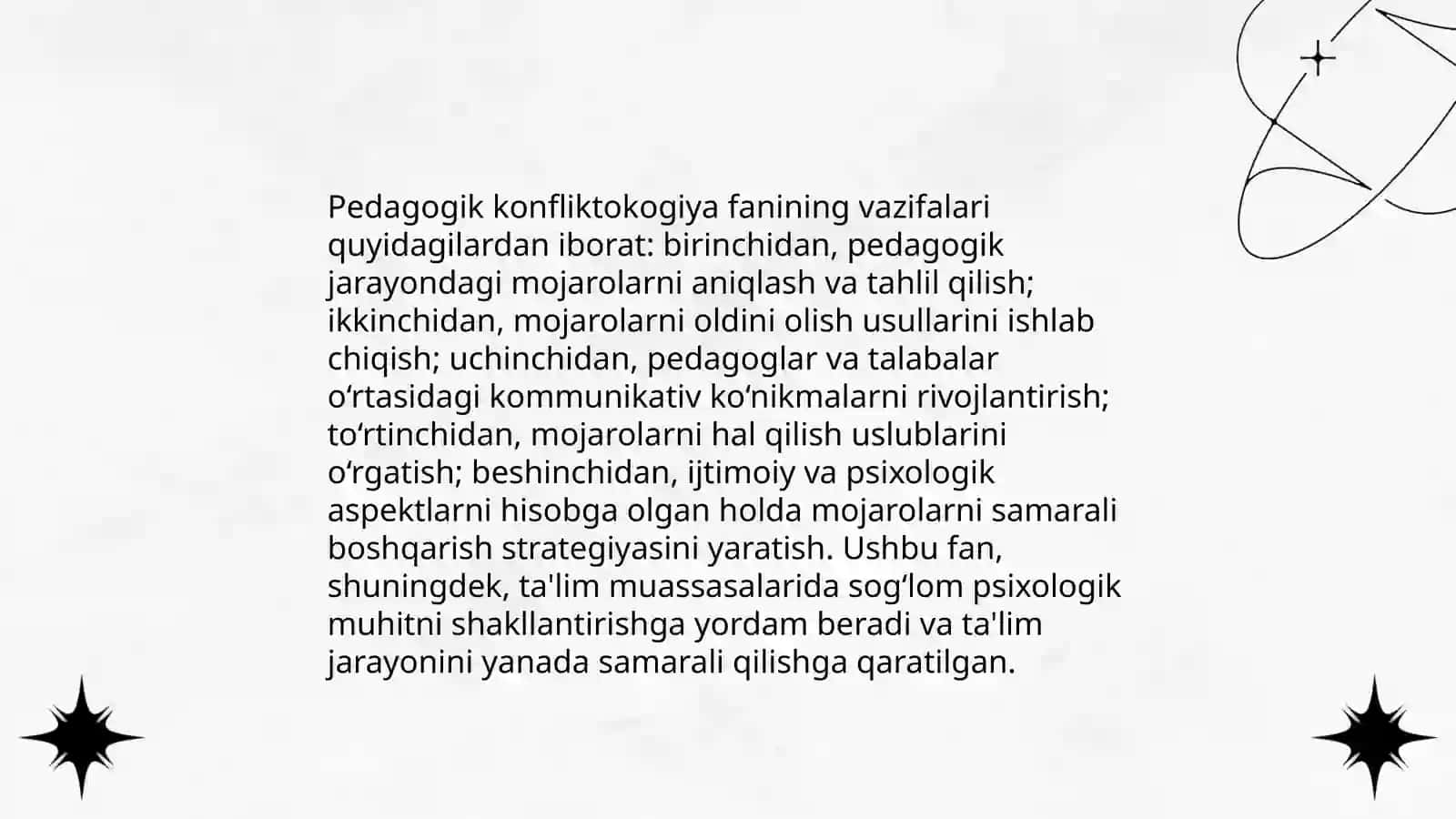 Pedagogik konfliktokogiya fanining maqsadi vazifalari va boshqa fanlar bilan aloqadorligi 4