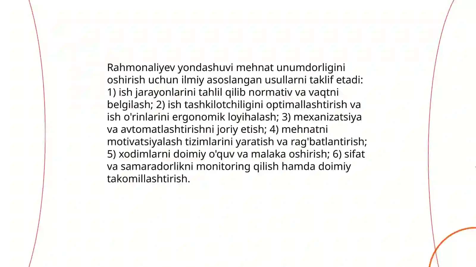 Mehnatni ilmiy tashkil etish va uning unumdorligi 4