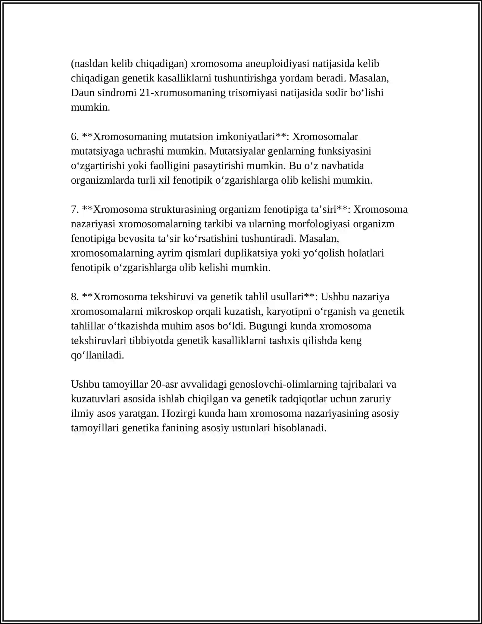 IRSIYATNING XROMOSOMA NAZARIYASI 4
