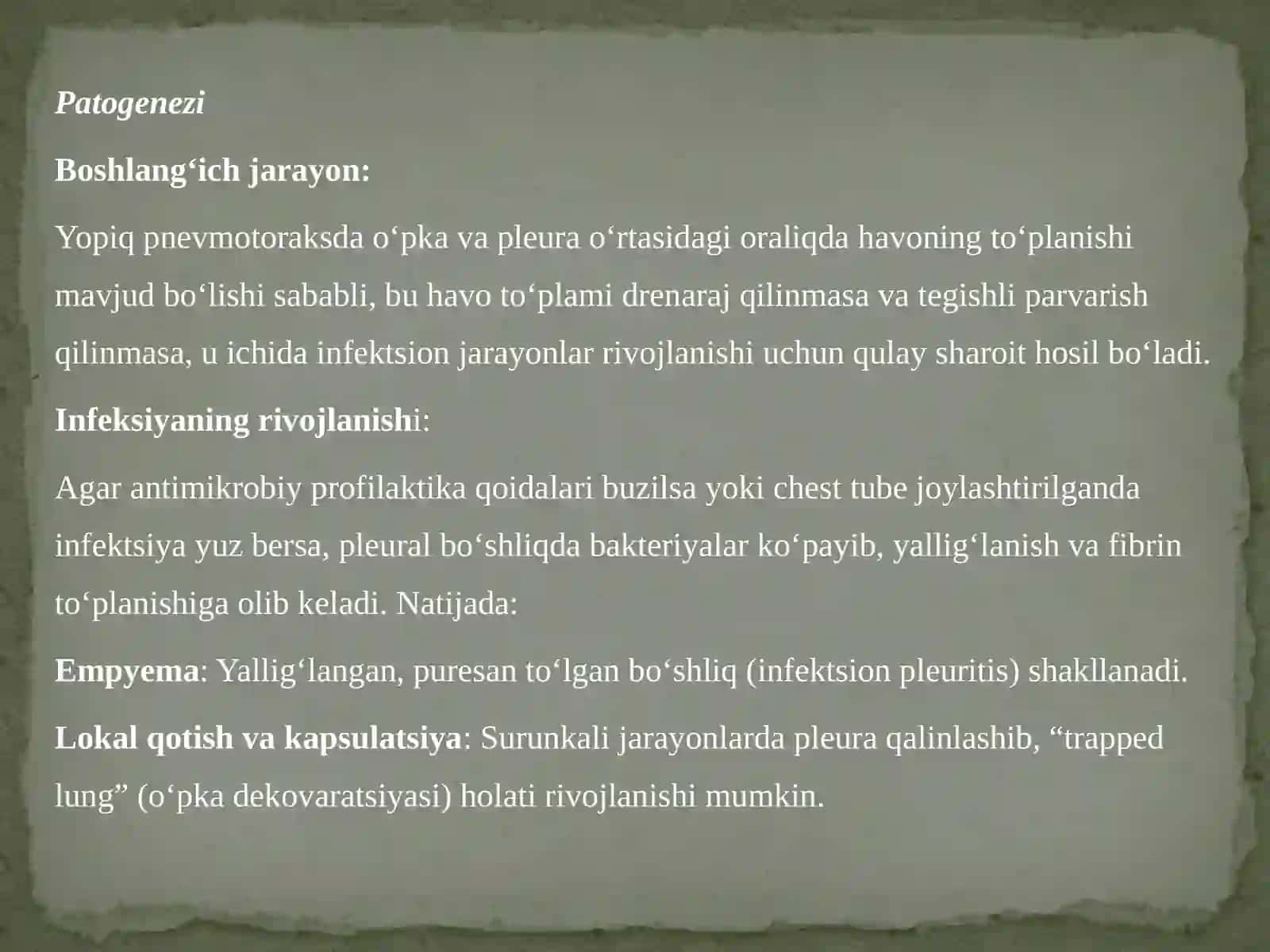 kokrak-qafasi va qorin bo'shlig' xirurgik infeksiyasi 4