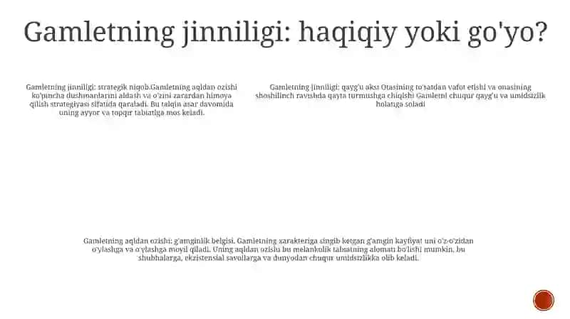Hamlet Asaridan Olgan Taassurotlarim 4