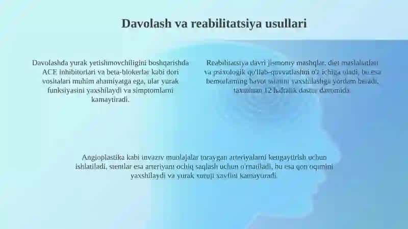 Kardiovaskulyar kasalliklari bo'lgan bemorlarni parvarish qilishning asosiy tamoyillari 4