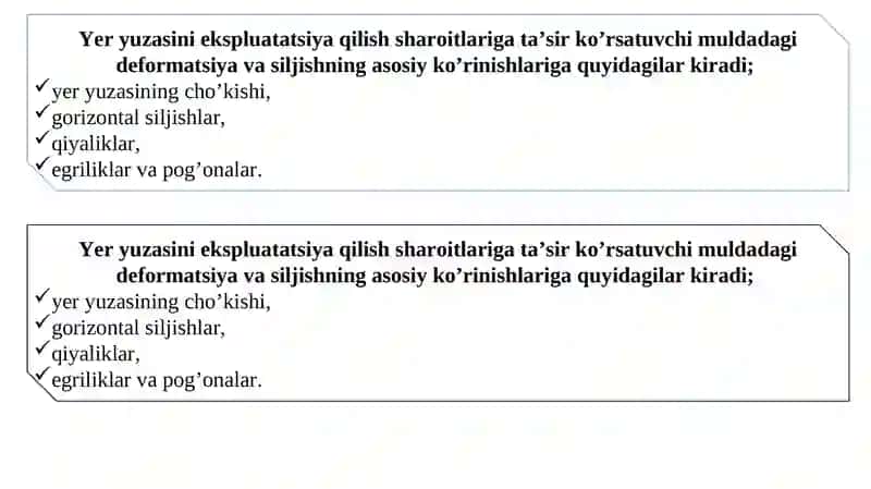 Yer yuzasi va tog‘ jinslarining siljishi 4