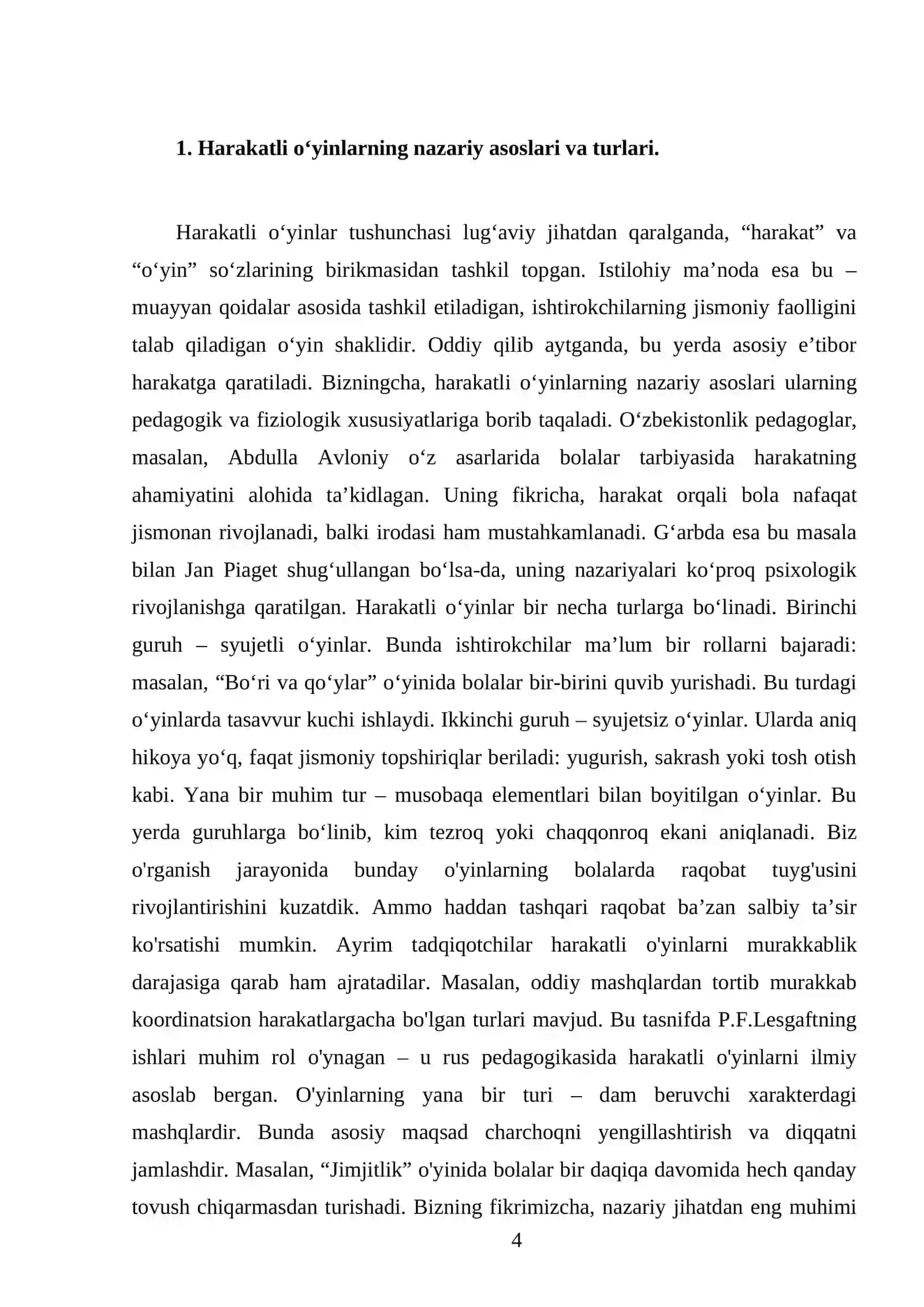 Harakatli o‘yinlarni tashkil etish va o‘tkazish metodikasi 4