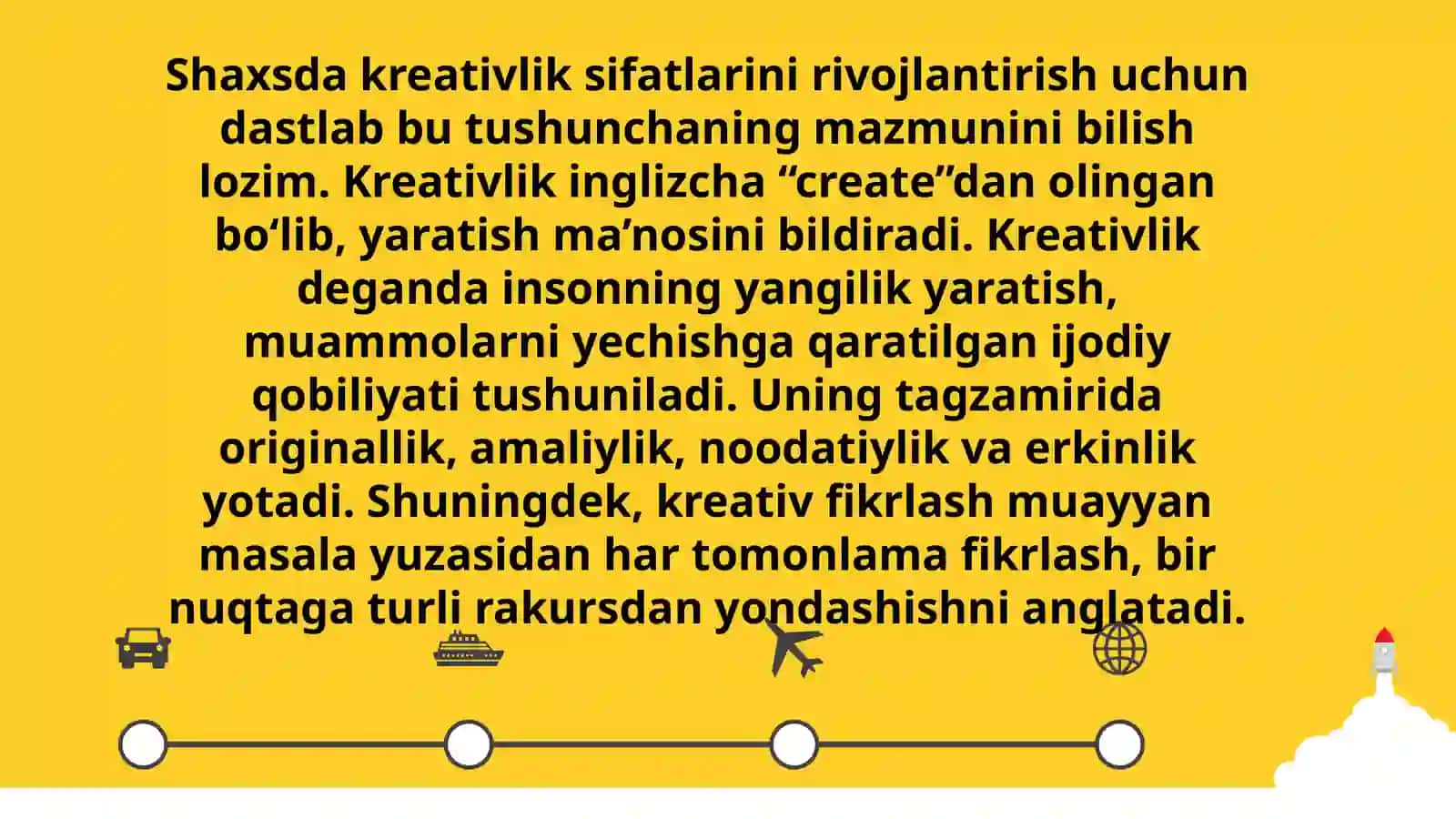 Kreativ fikrlashga o'rgatish bo’yicha nazariy va eksperimental yondashuv 4