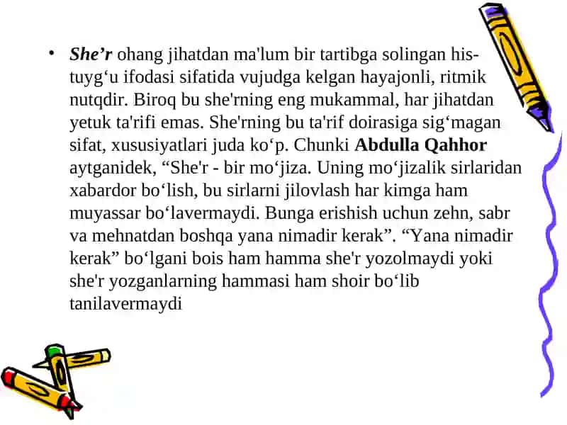SHE’R TUZILISHI VA SHE’R TIZIMLARI 4