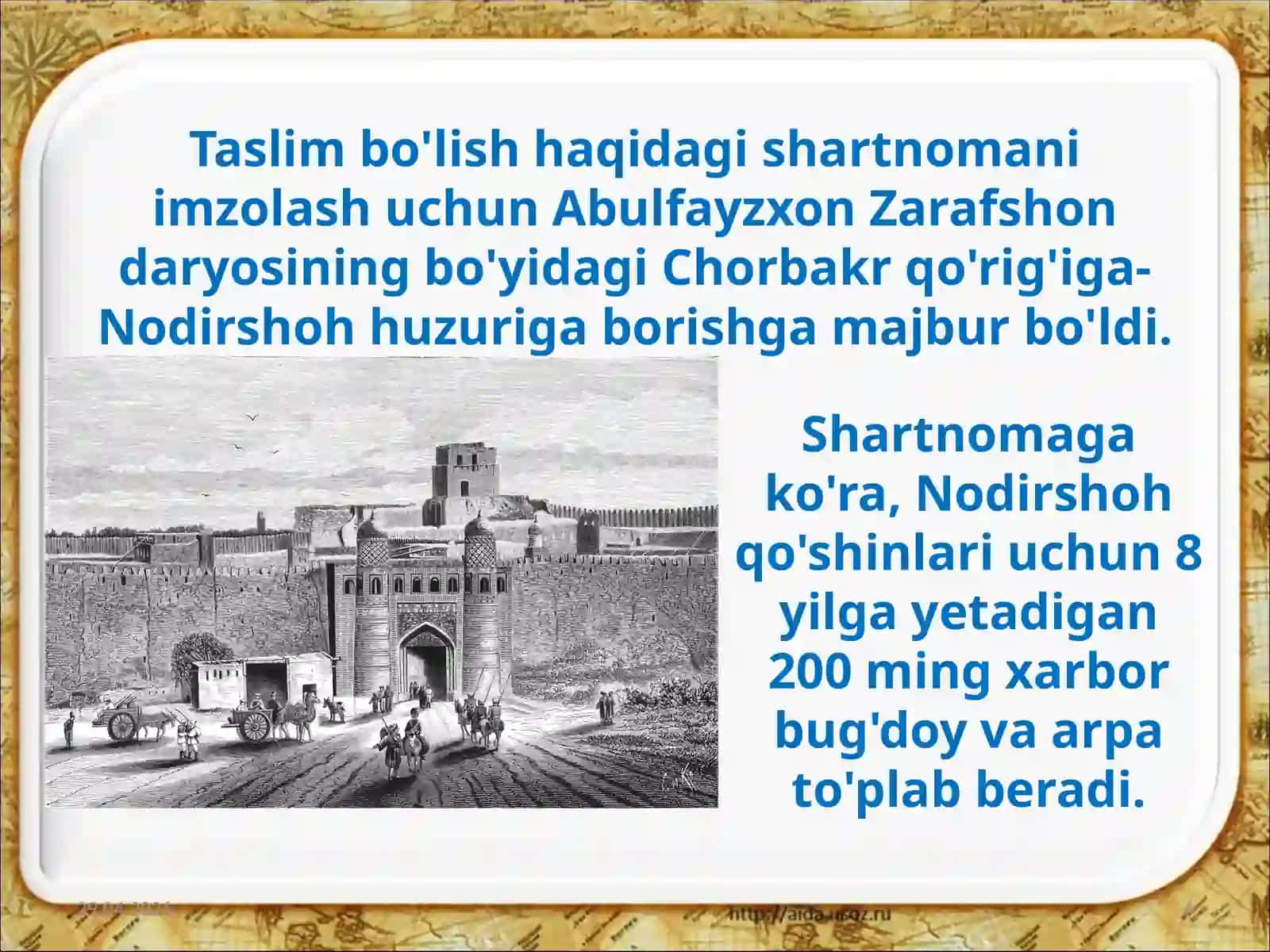 8-sinf O'zbekiston tarixi dars ishlanma. Buxoroda mang'itlar sulolasi, Buxoro xonligining davlat mustaqilligini yo'qotishi 4