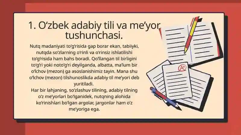 O'zbek adabiy tili me'yorlari. 4