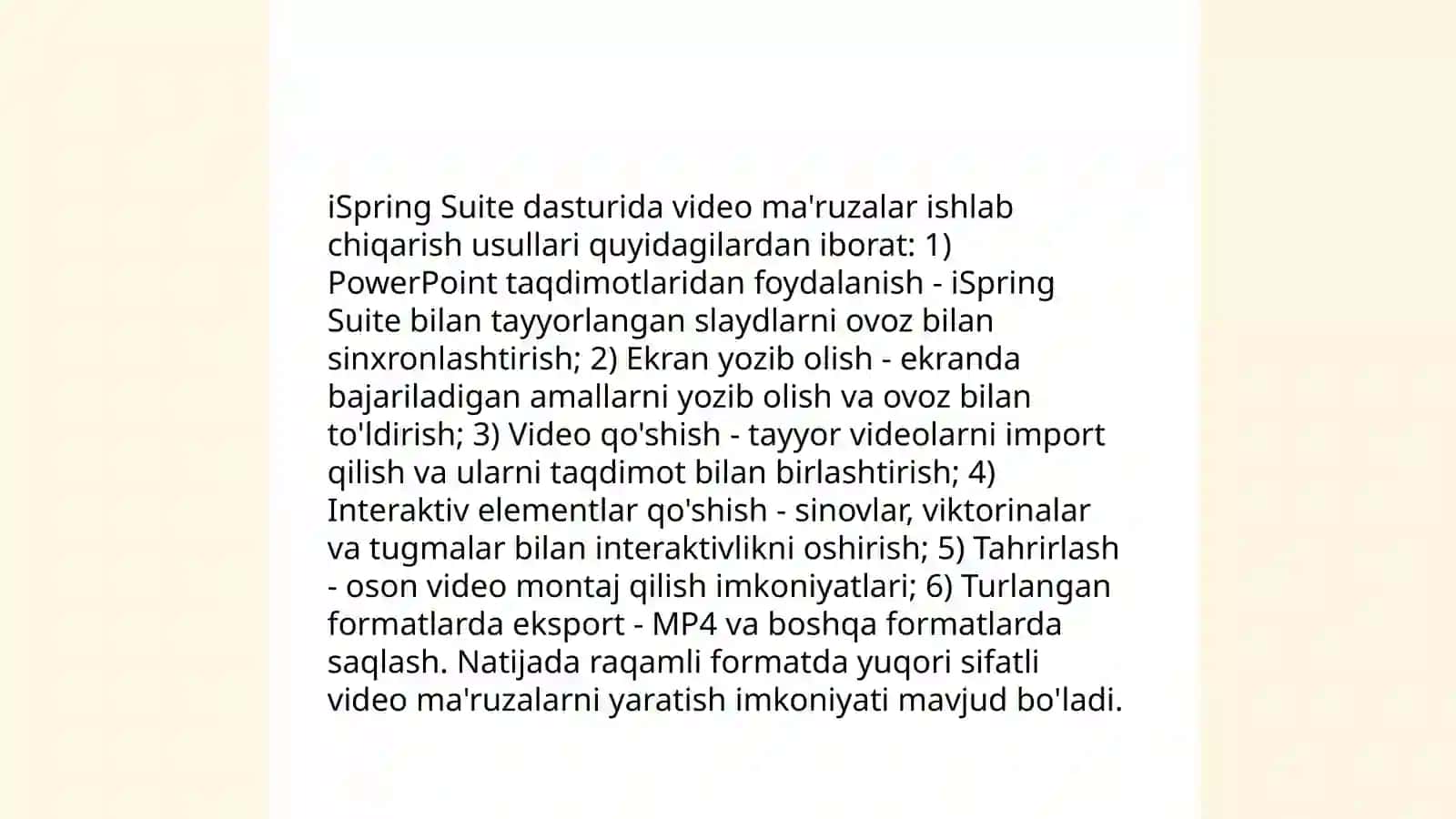 iSpring Suiti yordamida elektron darsliklar va video ma'ruzalar yaratish 4