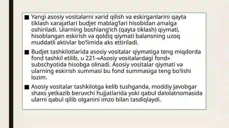 Asosiy Vositalar Hisobi 4