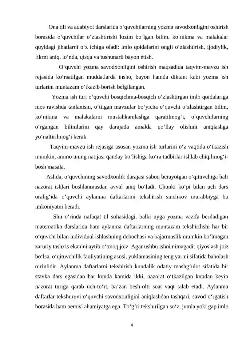 Yozma ishlardagi xatolar va ularni bartaraf etish 4