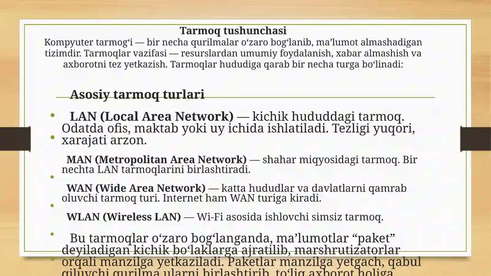 Internettarmoqlari va protokollar 4