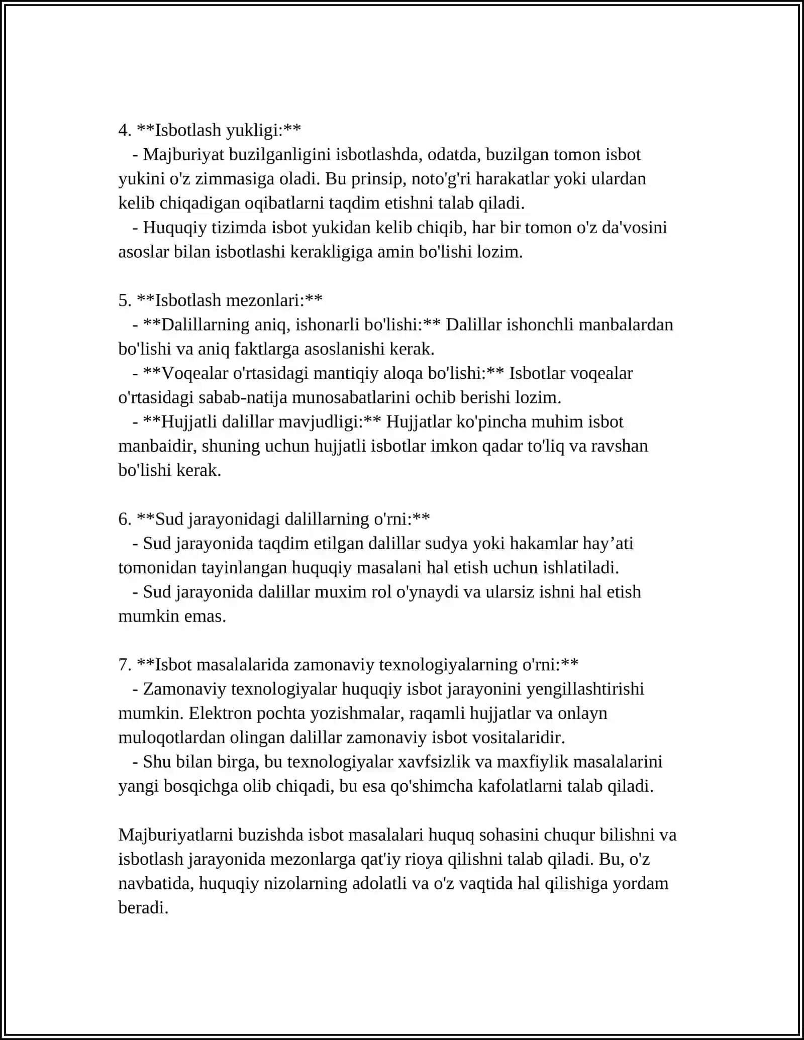 MAJBURIYATLARNI BUZGANLIK UCHUN JAVOBGARLIK 4