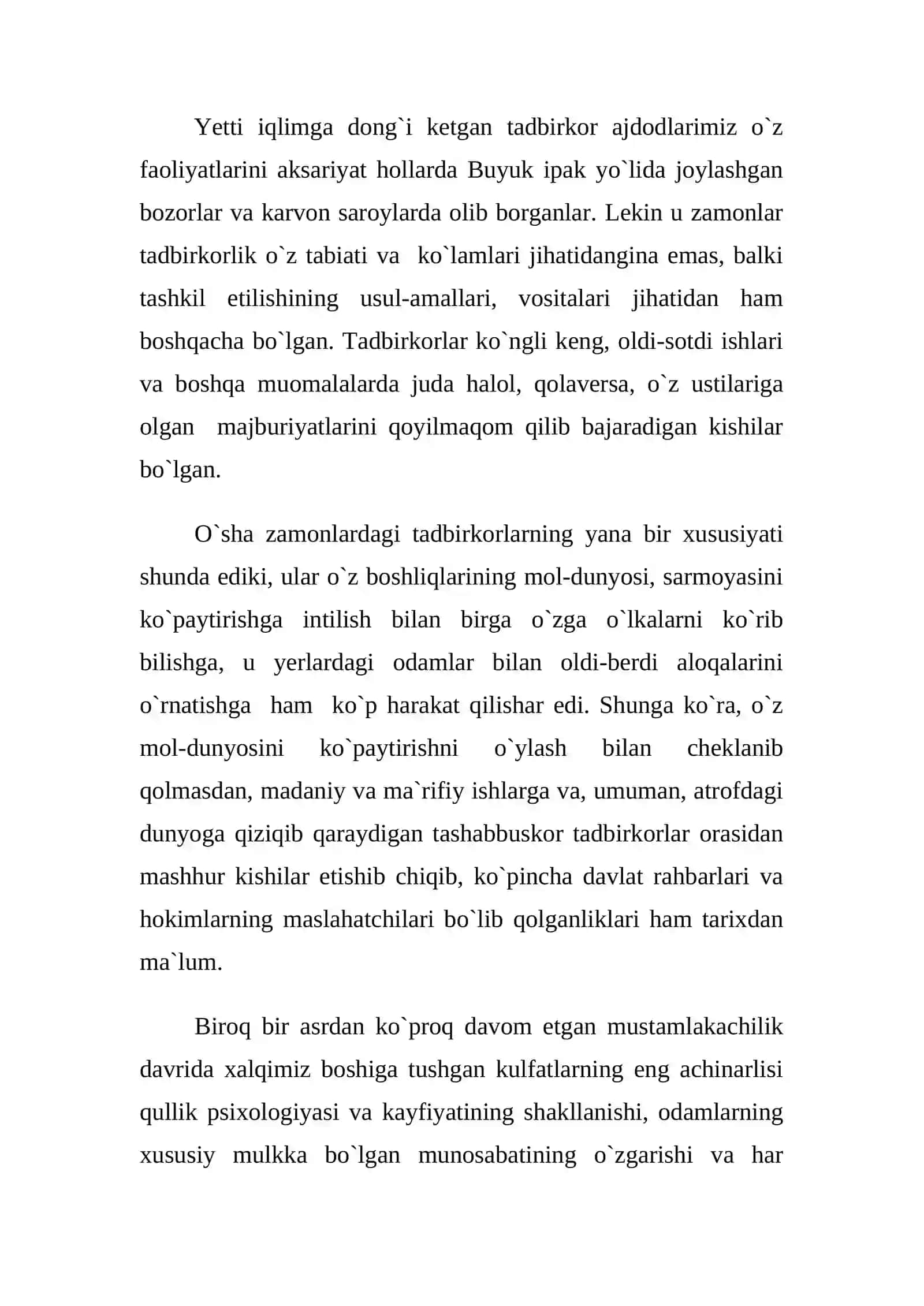Tadbirkorlik faoliyatining mohiyati 4