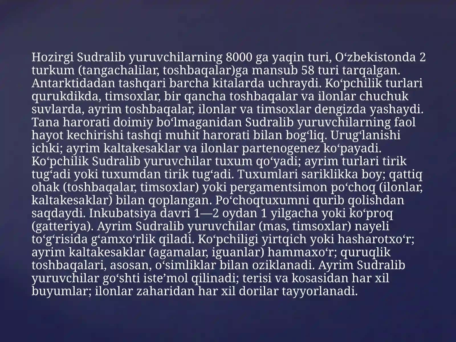Sudralibyuruvchilarsinfi.Ildamkaltakesakningtashqituzilishivaskeleti 4