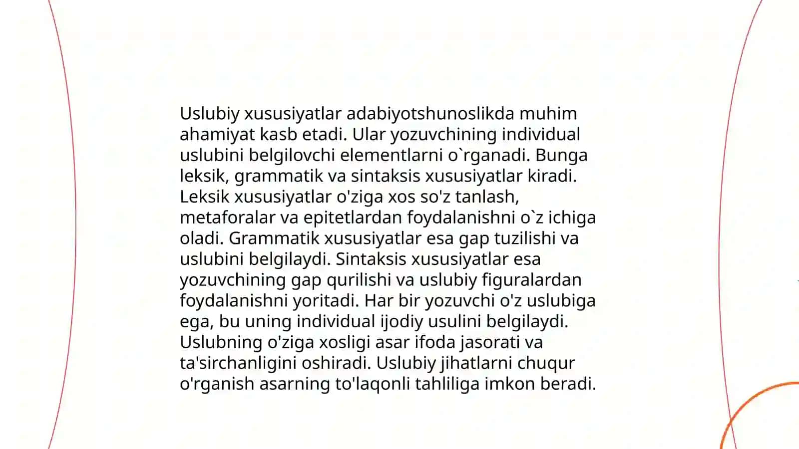 Sonning uslubiy xususiyatlari 4