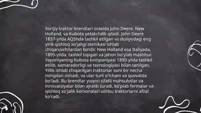 Xorijiy firma traktorlaning dvigatellari 4