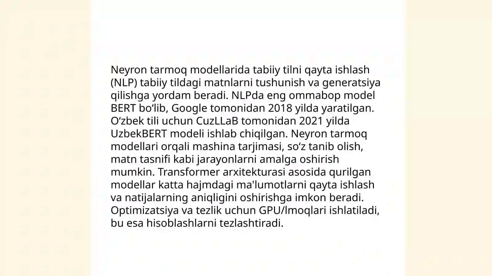 Neyron tarmoqlari yordamida yechiladigan masalalar 4