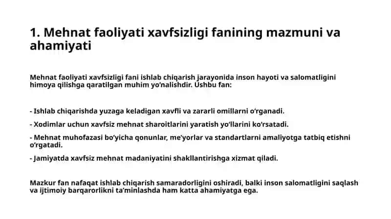Texnologik jarayonda mehnat faoliyati xavfsizligi 4