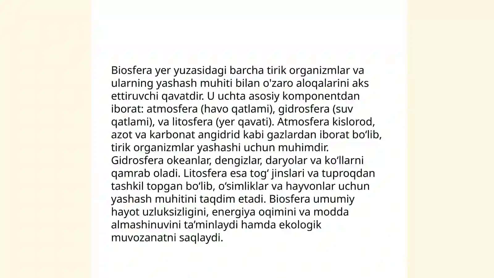 Odam va biosfera 4
