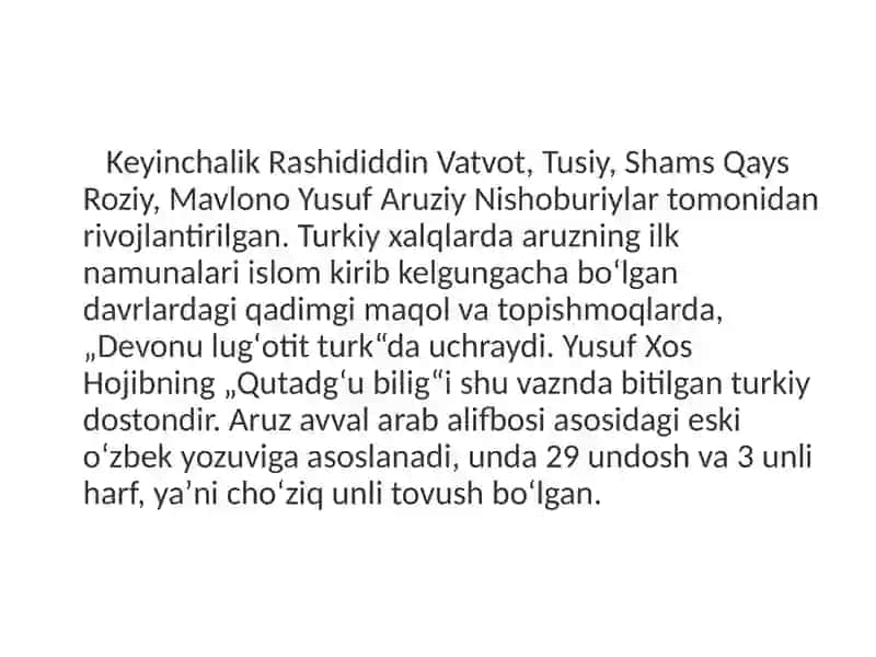 ARUZ SHE'RIY TIZIMI 4