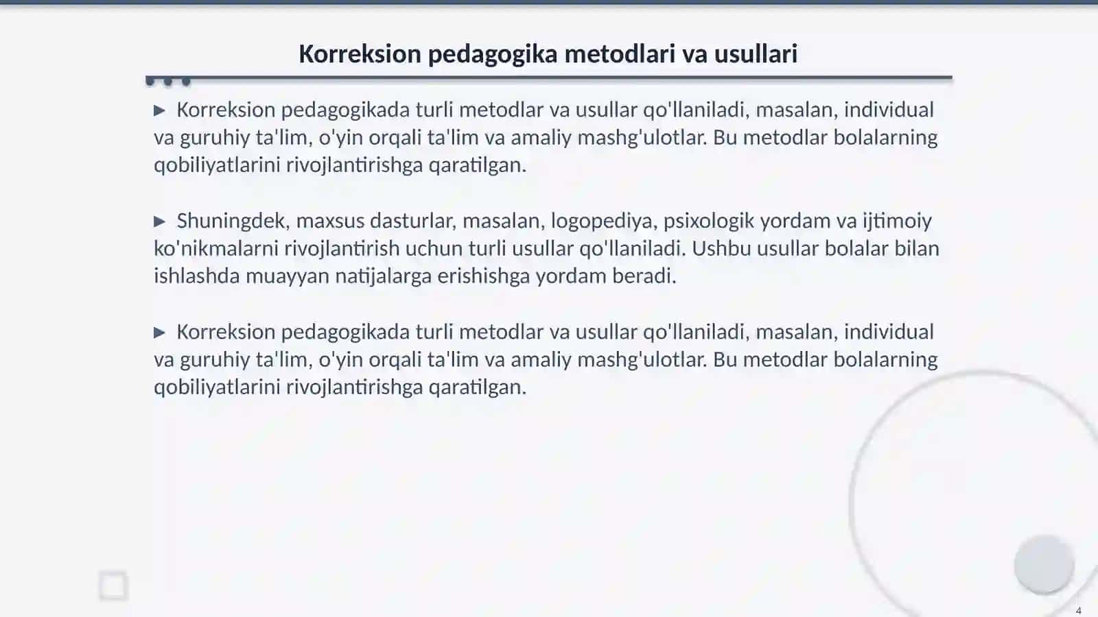 Korreksion pedagogika asoslari 4