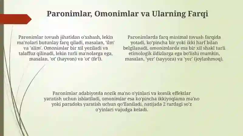Paronim va paranomaziya 4