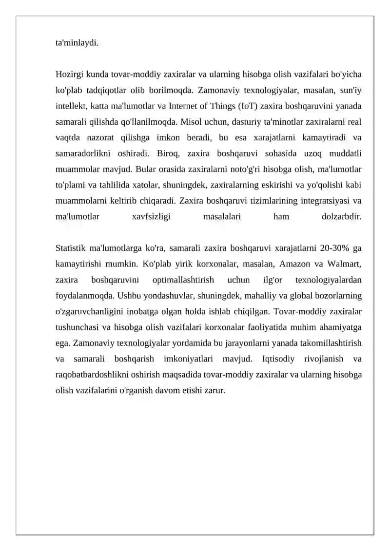 Tovar-moddiy zaxiralar tushunchasi 4