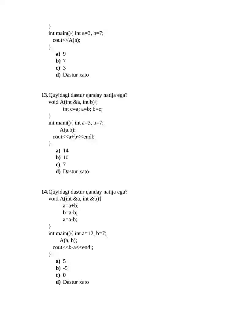 5-mavzu bo’yicha test savollari 4