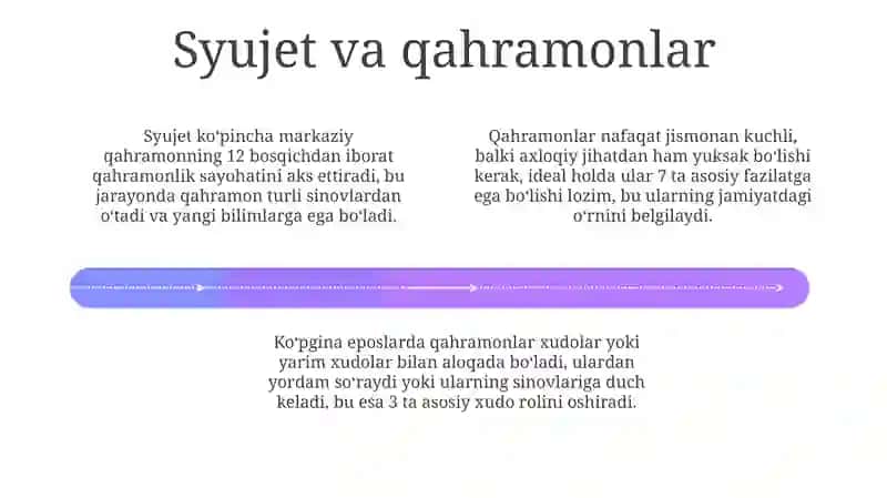Qahramonlik dostonlari xususiyati 4