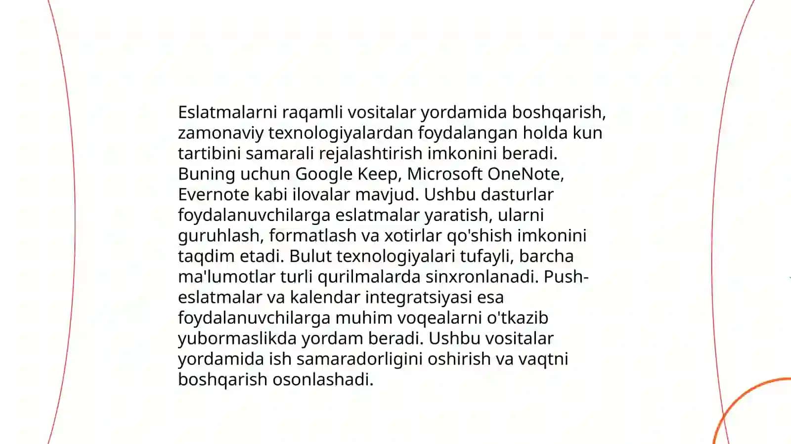 Eslatmalar bilan ishlash va foydali jihatlari 4