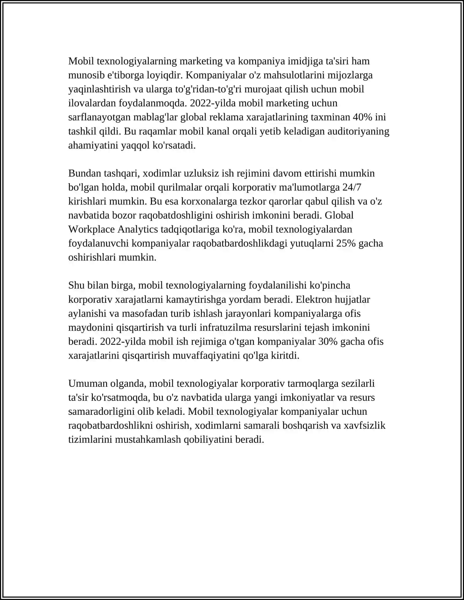 MOBIL TEXNOLOGIYALARNING KIRIB KELISH XUSUSIYATLARI 4