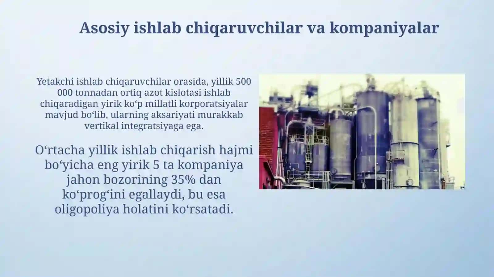 Nitrat kislota olish sanoati 4