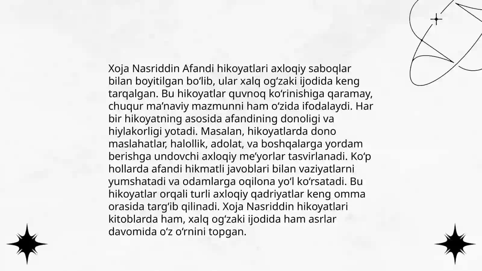 Xoja hikoyatlari tahlili 4