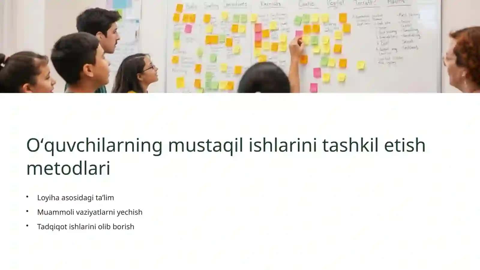 Oʻquvchilarni Mustaqil Taʼlim Bilan Taʼminlash va Baholash 4
