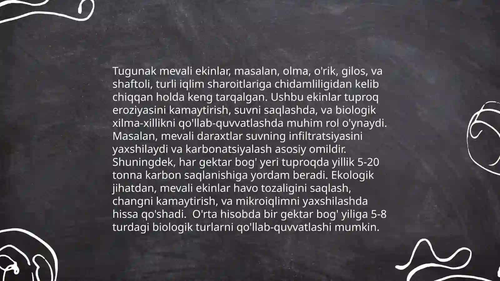 Tugunak mevali ekinlarning ahamyati 4