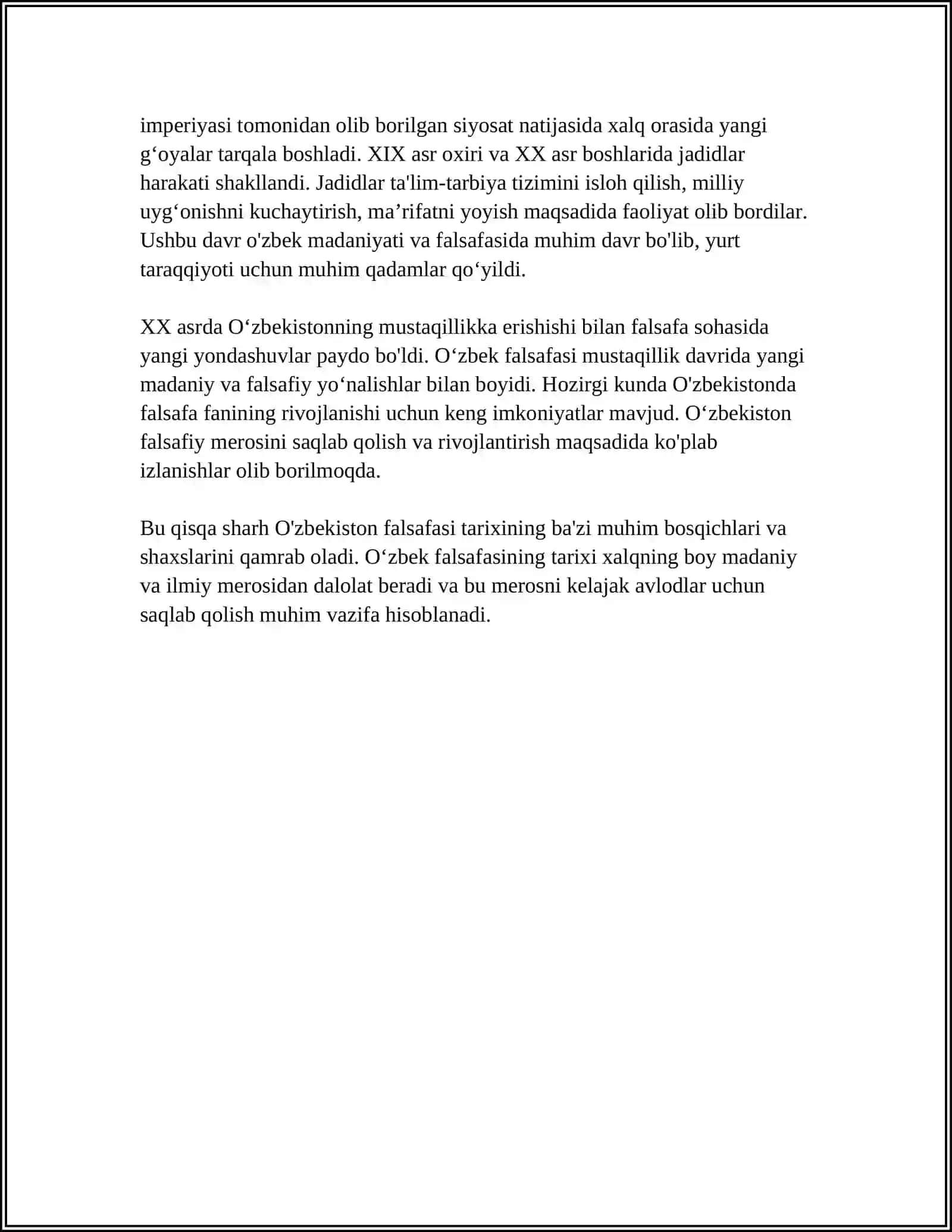 Oʻzbek Falsafasi 4