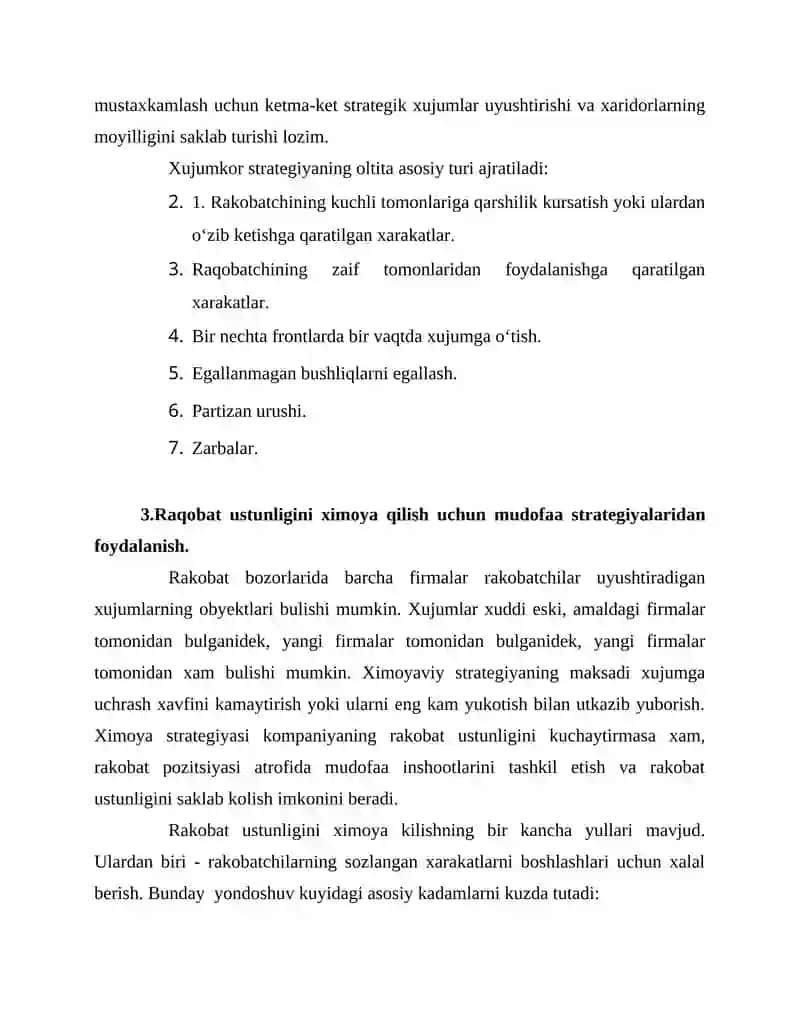 Raqobatning 5 ta umumiy strategiyasi 4
