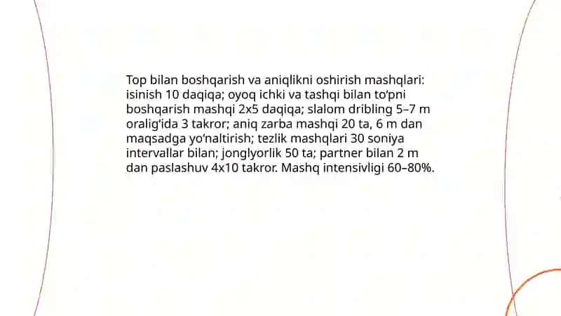 Topchalar bilan maxsus mashqlarni bajarish hamda musobaqa qoidalari yuzasidan taqdimot tayyorlash 4