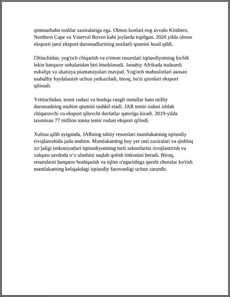 JARning SIYOSIY, IQTISODIY, IJTIMOIY GEOGRAFIK XUSUSIYATLARI 4