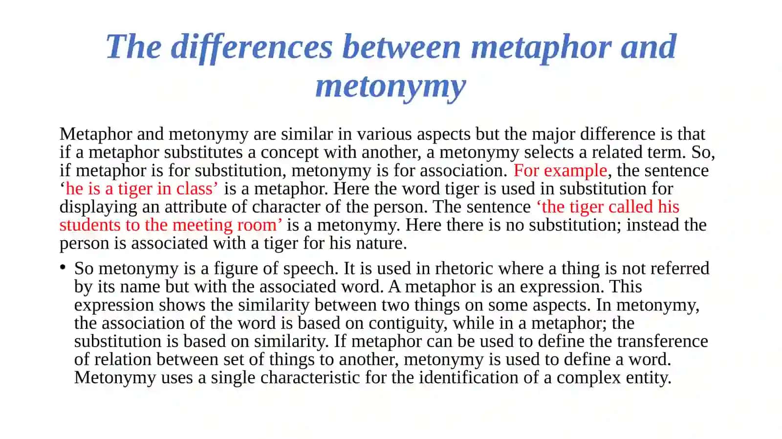 Theoretical aspects of English language: Metaphor and metonymy 4