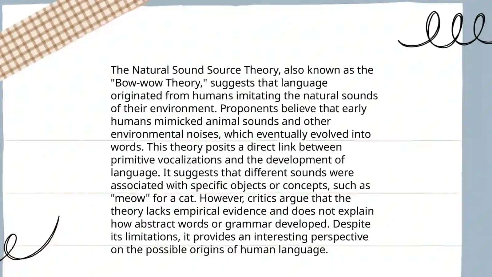 Theories of origin of the Language 4