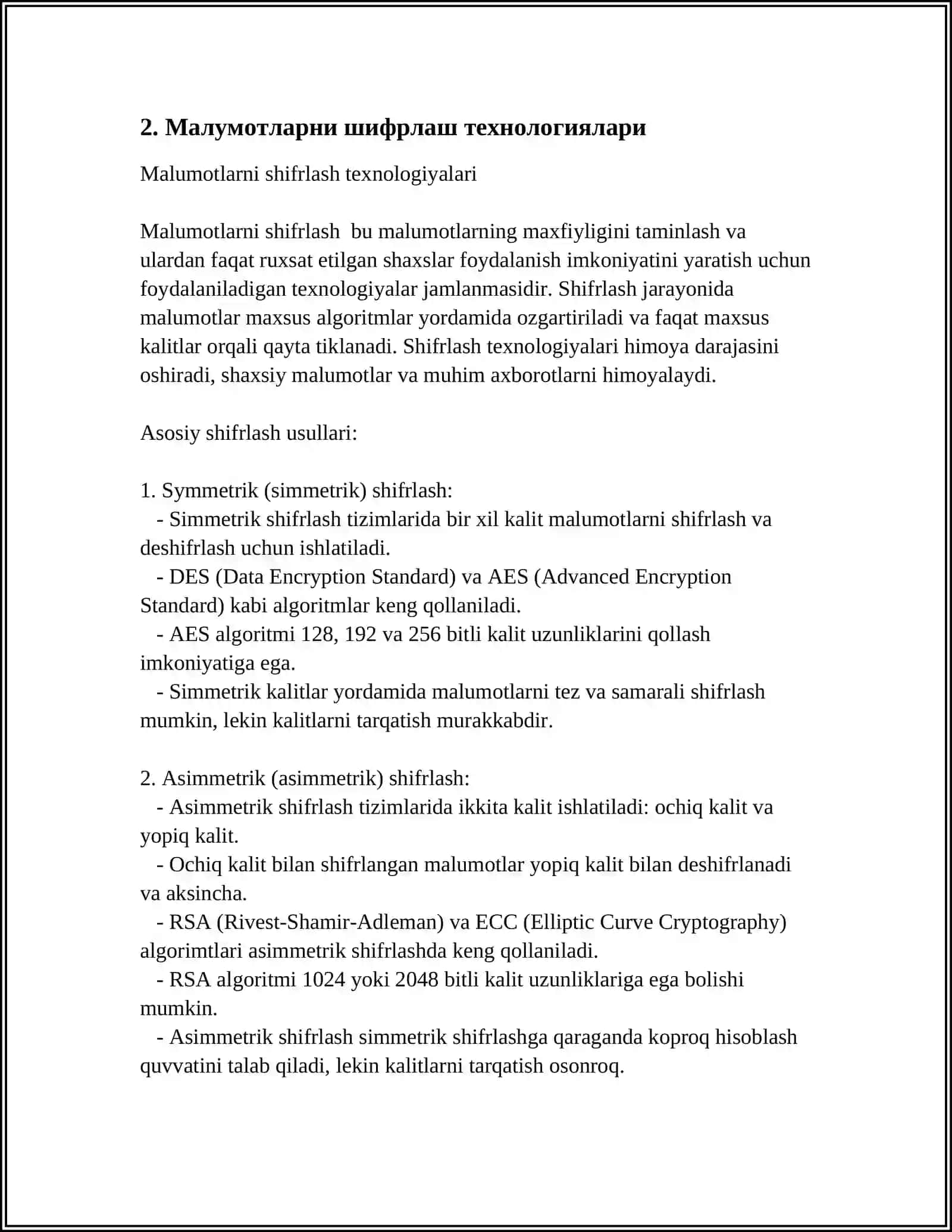 INTERNET TIZIMIDAM MAʼLUMOTLAR XAVFSIZLIGINI TAʼMINLASH 4