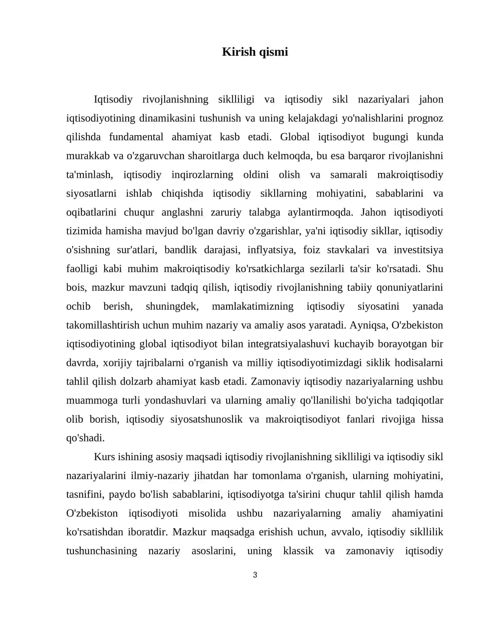 Iqtisodiy rivojlanishning siklliligi va iqtisodiy sikl nazariyalari. 4
