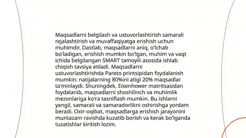 Vaqtni rejalashtirishdagi samarali usullari 4