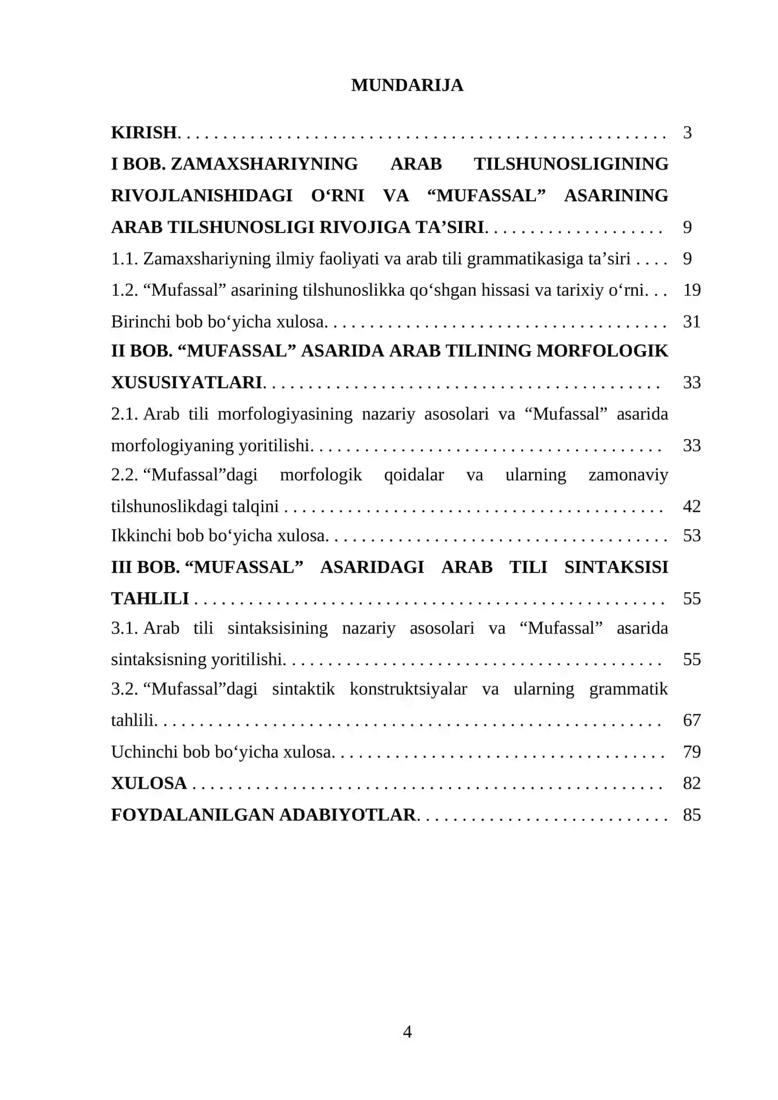 Zamaxshariynning "Mufassal" asaridagi Tilshunoslikka oid Nazariy Qarashlari 4