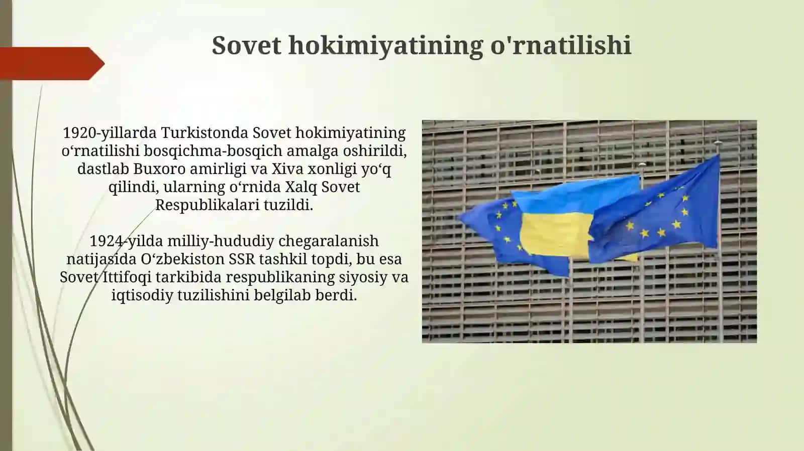 O'zbekiston Sovet ittifoqi davrida. Sovetlarning qatag'onlik siyosati va uning oqibatlari 4