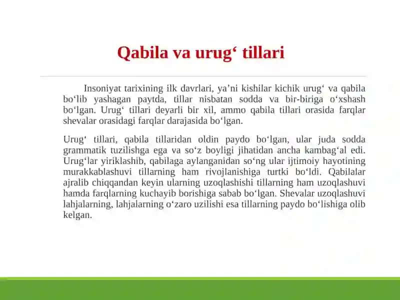 TILLARNING SHAKLLANISHI VA RIVOJLANISHI 4